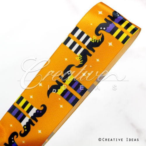 1 1/2" Satin Witches Ribbon-10 Yds (Orange)