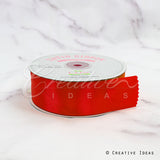 1 1/2" Single Face Satin-50 Yds (Vibrant Red)