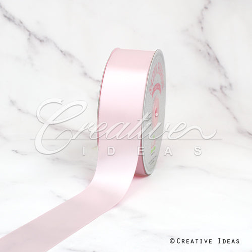 1 1/2" Single Face Satin-50 Yds (Frost Pink)