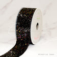 1 1/2" Sparkly Sequins Ribbon-10 Yds (Black)