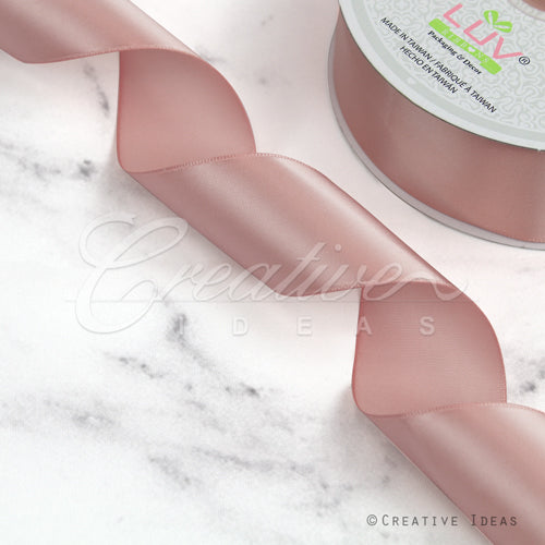 1 1/2" Single Face Satin Ribbon - 50 Yards (Mauve Pink)