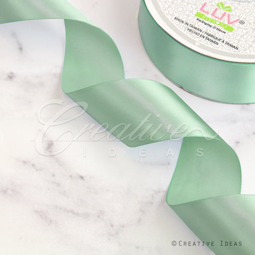 1 1/2" Single Face Satin Ribbon - 50 Yards (Sage)