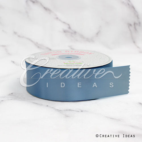 1 1/2" Single Face Satin Ribbon - 50 Yards (Antique Blue)
