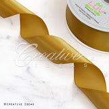 1 1/2" Single Face Satin Ribbon - 50 Yards (Antique Gold)