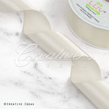 1 1/2" Single Face Satin Ribbon - 50 Yards (Antique White)