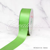 1 1/2" Single Face Satin Ribbon - 50 Yards (Apple Green)