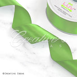 1 1/2" Single Face Satin Ribbon - 50 Yards (Apple Green)