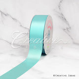 1 1/2" Single Face Satin Ribbon - 50 Yards (Aqua)