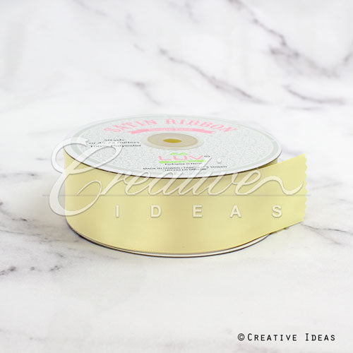 1 1/2" Single Face Satin Ribbon - 50 Yards (Baby Maize)