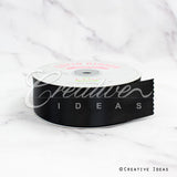 1 1/2" Single Face Satin Ribbon - 50 Yards (Black)