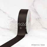 1 1/2" Single Face Satin Ribbon - 50 Yards (Brown)