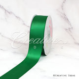 1 1/2" Single Face Satin Ribbon - 50 Yards (Emerald Green)