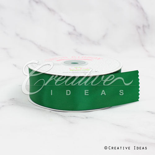1 1/2" Single Face Satin Ribbon - 50 Yards (Emerald Green)