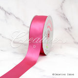 1 1/2" Single Face Satin Ribbon - 50 Yards (Hot Pink)