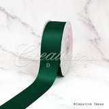 1 1/2" Single Face Satin Ribbon - 50 Yards (Hunter Green)