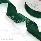 1 1/2" Single Face Satin Ribbon - 50 Yards (Hunter Green)