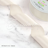 1 1/2" Single Face Satin Ribbon - 50 Yards (Ivory)