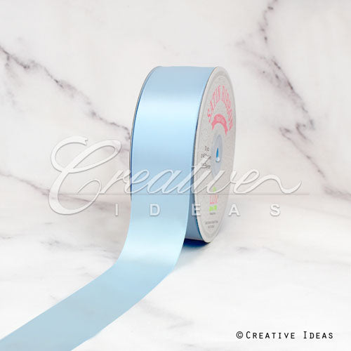 1 1/2" Single Face Satin Ribbon - 50 Yards (Light Blue)
