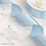 1 1/2" Single Face Satin Ribbon - 50 Yards (Light Blue)