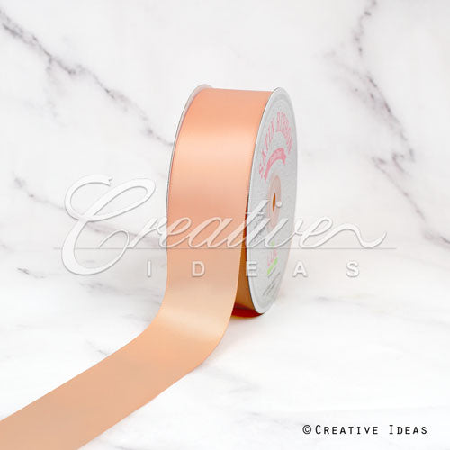 1 1/2" Single Face Satin Ribbon - 50 Yards (Light Peach)