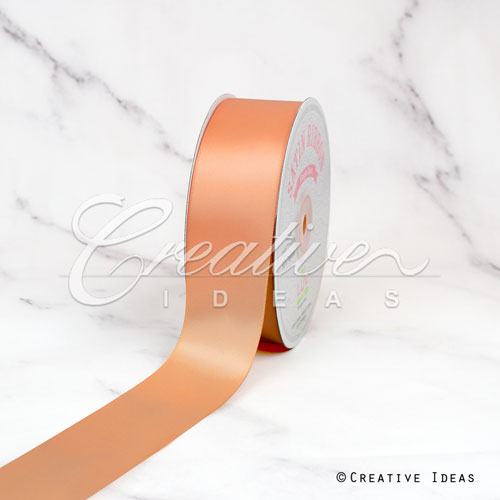 1 1/2" Single Face Satin Ribbon - 50 Yards (Peach)