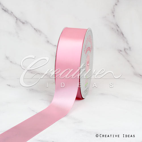 1 1/2" Single Face Satin Ribbon - 50 Yards (Pink)