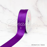 1 1/2" Single Face Satin Ribbon - 50 Yards (Plum)