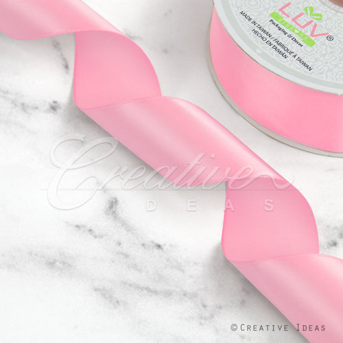 1 1/2" Single Face Satin Ribbon - 50 Yards (Rose)