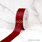 1 1/2" Single Face Satin Ribbon - 50 Yards (Scarlet Red)