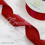 1 1/2" Single Face Satin Ribbon - 50 Yards (Scarlet Red)