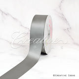 1 1/2" Single Face Satin Ribbon - 50 Yards (Silver)