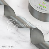 1 1/2" Single Face Satin Ribbon - 50 Yards (Silver)