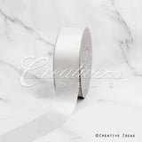 1 1/2" Single Face Satin Ribbon - 50 Yards (White)
