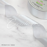 1 1/2" Single Face Satin Ribbon - 50 Yards (White)