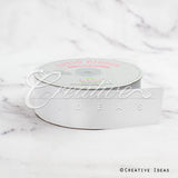 1 1/2" Single Face Satin Ribbon - 50 Yards (White)