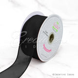 1 1/2" Wired Organza Ribbon - 10 Yards (Black)