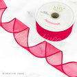 1 1/2" Wired Organza Ribbon - 10 Yards (Hot Pink)