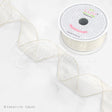 1 1/2" Wired Organza Ribbon - 10 Yards (Ivory)