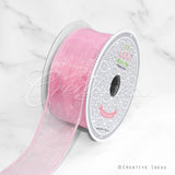 1 1/2" Wired Organza Ribbon - 10 Yards (Light Pink)