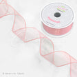 1 1/2" Wired Organza Ribbon - 10 Yards (Rosy Mauve)