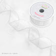 1 1/2" Wired Organza Ribbon - 10 Yards (White)