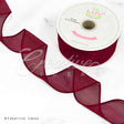 1 1/2" Wired Organza Ribbon - 10 Yards (Wine)