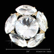 1 1/4" Orbit Rhinestone Accessories-10 Pcs (Gold)