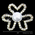 1 1/8" Three Hearts W/Pearl Rhinestone Accessories-10 Pcs (Gold)