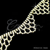 1 1/8" Triangle Strand Rhinestone Chain-3 Yds (Gold)