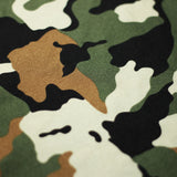 Camouflage Tricot Nylon Spandex Fabric - Olive/Khaki Camo Print, 58/60" Width (1 Yard)