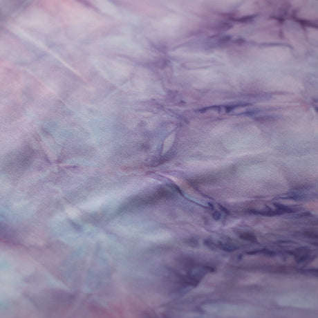 Tie Dye Glossy Flow Polyester Spandex Fabric - Purple Tie-Dye, 58/60" Width, 240 GSM (1 Yard)