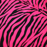 Classic Zebra Nylon Spandex Fabric - Black Zebra Animal Print, 58/60" Width (1 Yard)