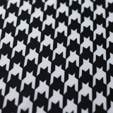 Houndstooth Polyester Spandex Fabric - White/Black Houndstooth, 58/60" Width (1 Yard)