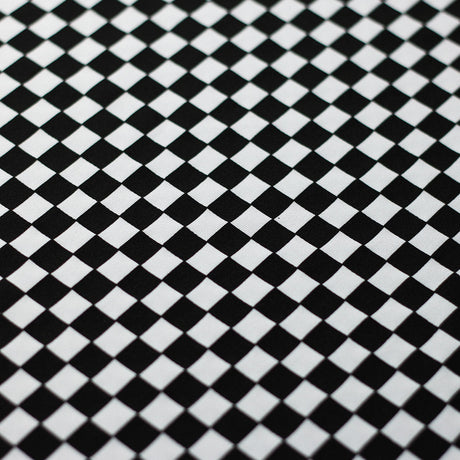 Motion Prints Mini Check Polyester Spandex Fabric - Red/White Mini Check Plaid, 58/60" Width (1 Yard)